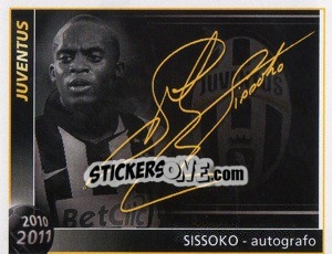 Sticker Sissoko - Autografo - Juventus 2010-2011 - Footprint