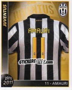 Sticker 11 - Amauri - Juventus 2010-2011 n. 203 - Footprint