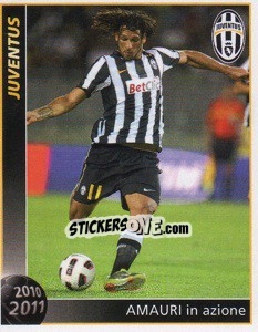 Sticker Amauri In Azione - Juventus 2010-2011 - Footprint