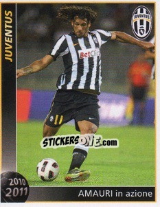 Sticker Amauri In Azione - Juventus 2010-2011 n. 205 - Footprint