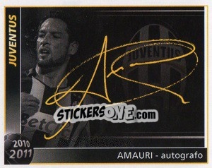 Sticker Amauri - Autografo - Juventus 2010-2011 n. 206 - Footprint