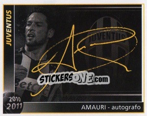 Cromo Amauri - Autografo - Juventus 2010-2011 - Footprint