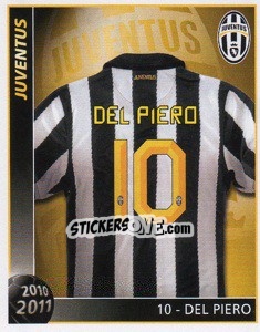 Sticker 10 - Del Piero - Juventus 2010-2011 n. 208 - Footprint