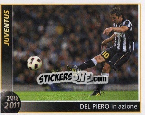 Sticker Del Piero in Azione - Juventus 2010-2011 n. 209 - Footprint