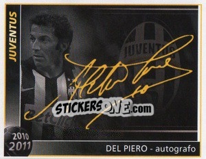 Cromo Del Piero - Autografo