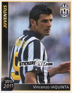 Sticker Vincenzo Iaquinta - Juventus 2010-2011 - Footprint