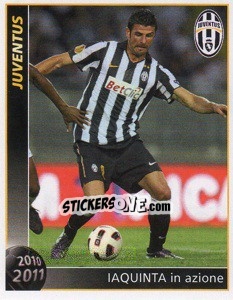 Sticker Iaquinta In Azione - Juventus 2010-2011 n. 215 - Footprint