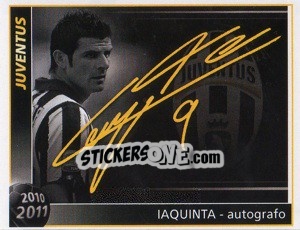 Sticker Iaquinta - Autografo - Juventus 2010-2011 n. 216 - Footprint