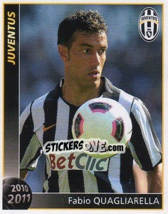Sticker Fabio Quagliarella - Juventus 2010-2011 - Footprint