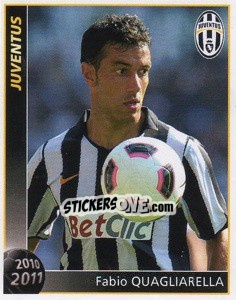 Sticker Fabio Quagliarella - Juventus 2010-2011 n. 217 - Footprint