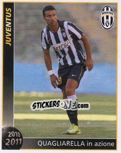 Sticker Quagliarella In Azione - Juventus 2010-2011 n. 220 - Footprint