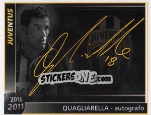 Sticker Quagliarella - Autografo - Juventus 2010-2011 - Footprint