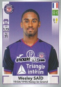 Figurina Wesley Saïd - FOOT 2019-2020 n. 508 - Panini