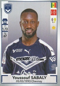 Sticker Youssouf Sabaly - FOOT 2019-2020 n. 72 - Panini