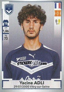 Cromo Yacine Adli - FOOT 2019-2020 - Panini