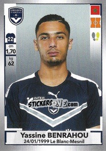 Cromo Yassine Benrahou - FOOT 2019-2020 - Panini