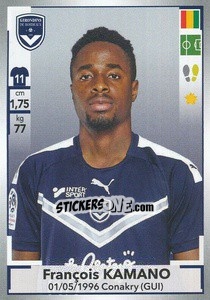 Sticker François Kamano - FOOT 2019-2020 - Panini