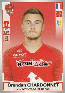 Sticker Brendan Chardonnet - FOOT 2019-2020 n. 93 - Panini