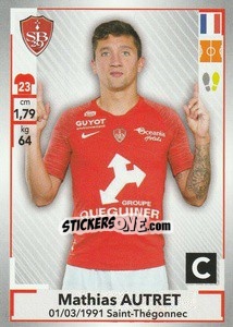 Sticker Mathias Autret - FOOT 2019-2020 n. 96 - Panini