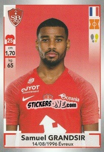 Sticker Samuel Grandsir - FOOT 2019-2020 n. 104 - Panini