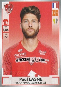 Sticker Paul Lasne - FOOT 2019-2020 n. 105 - Panini