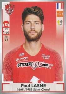 Cromo Paul Lasne - FOOT 2019-2020 - Panini