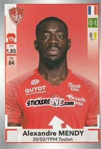 Sticker Alexandre Mendy - FOOT 2019-2020 n. 109 - Panini