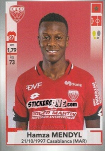 Sticker Hamza Mendyl - FOOT 2019-2020 n. 123 - Panini