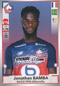 Sticker Jonathan Bamba - FOOT 2019-2020 n. 156 - Panini