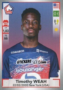 Sticker Timothy Weah - FOOT 2019-2020 - Panini