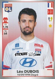 Sticker Léo Dubois - FOOT 2019-2020 - Panini