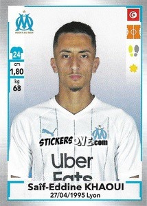 Sticker Saïf-Eddine Khaoui - FOOT 2019-2020 n. 199 - Panini