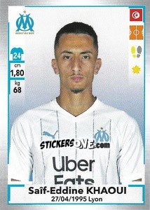 Cromo Saïf-Eddine Khaoui - FOOT 2019-2020 - Panini