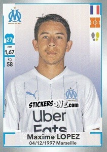 Sticker Maxime Lopez - FOOT 2019-2020 - Panini