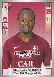 Sticker Stoppila Sunzu - FOOT 2019-2020 n. 218 - Panini