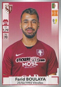 Sticker Farid Boulaya - FOOT 2019-2020 n. 224 - Panini