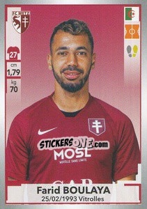 Sticker Farid Boulaya - FOOT 2019-2020 - Panini