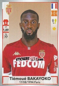 Sticker Tiémoué Bakayoko - FOOT 2019-2020 n. 248 - Panini