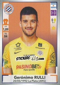 Cromo Gerónimo Rulli - FOOT 2019-2020 n. 272 - Panini