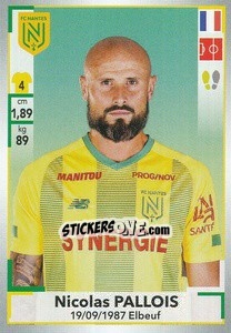 Sticker Nicolas Pallois - FOOT 2019-2020 n. 292 - Panini