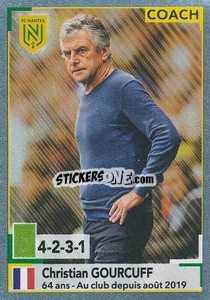 Sticker Christian Gourcuff - FOOT 2019-2020 n. 295 - Panini