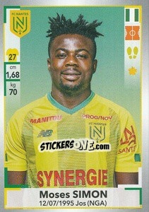 Sticker Moses Simon - FOOT 2019-2020 n. 305 - Panini