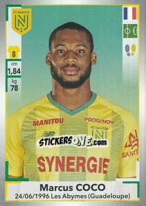 Sticker Marcus Coco - FOOT 2019-2020 n. 306 - Panini