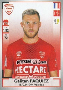 Sticker Gaëtan Paquiez - FOOT 2019-2020 n. 343 - Panini