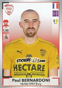 Figurina Paul Bernardoni - FOOT 2019-2020 n. 347 - Panini
