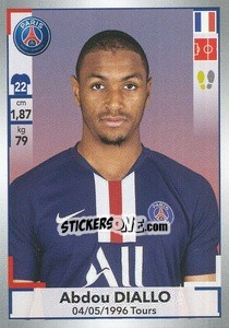 Sticker Abdou Diallo - FOOT 2019-2020 n. 365 - Panini