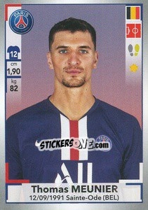 Sticker Thomas Meunier - FOOT 2019-2020 n. 369 - Panini