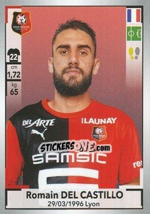 Sticker Romain Del Castillo - FOOT 2019-2020 n. 431 - Panini