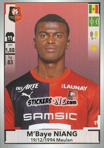 Sticker M'Baye Niang - FOOT 2019-2020 n. 432 - Panini
