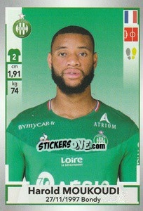 Sticker Harold Moukoudi - FOOT 2019-2020 n. 441 - Panini